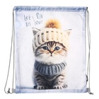 Мешок для обуви SEVENTEEN на шнурке, с надписью, принтом, размер 48×0.5×38 см, серый - Фото 2