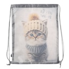 Мешок для обуви SEVENTEEN на шнурке, с надписью, принтом, размер 48×0.5×38 см, серый - Фото 3