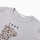 Футболка детская KAFTAN Love р.28 (86-92 см), серый - фото 25344039