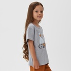 Футболка детская KAFTAN Gussi р.34 (122-128 см), серый - фото 25481523