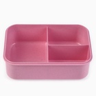 Ланч-бокс в школу TAKE IT EASY «Фламинго», с приборами, пшеничная солома, 1.4 л, 21.5×7.3×15 см, розовый - Фото 4