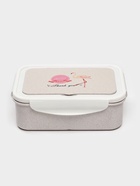 Ланч-бокс в школу TAKE IT EASY «Фламинго», с приборами, пшеничная солома, 1.4 л, 21.5×7.3×15 см, белый - Фото 3