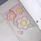 Коврик для дома Доляна Pink Flowers, диатомитовый, 40×60 см - Фото 6