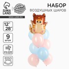 Воздушные шары, букет «Котик в шапке», набор 9 шт. - Фото 1