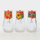 Кувшин, 1.2 л, с крышкой, стекло, рисунок МИКС - фото 25399366