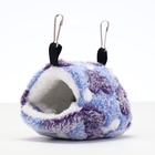 Домик для грызунов «Сердце», 10×15 см, флис, фиолетовый - Фото 1