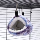 Домик для грызунов «Сердце», из флиса, 10×15 см, фиолетовый - фото 25356417