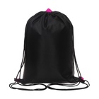 Ранец школьный Стандарт, 33 х 25 х 13 см, Grizzly, + мешок для обуви, чёрный/розовый - фото 25409397