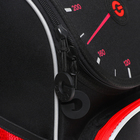 Ранец школьный Стандарт, 33 х 25 х 13 см, Grizzly, + мешок для обуви, чёрный - фото 25409424