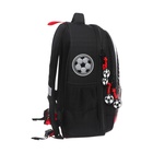 Рюкзак каркасный 36 х 28 х 20 см, Grizzly, чёрный/красный - фото 25409435