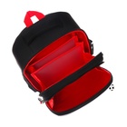 Рюкзак каркасный 36 х 28 х 20 см, Grizzly, чёрный/красный - фото 25409439