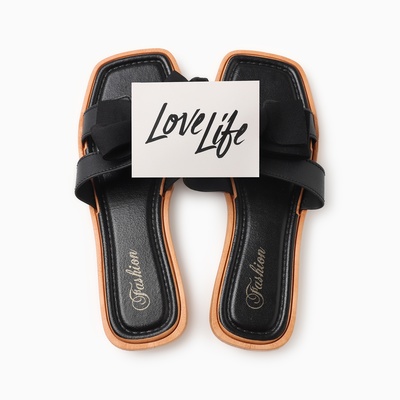 Тапочки женские с открытым носом LoveLife, размер 36-37, чёрные