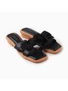 Тапочки женские с открытым носом LoveLife, размер 36-37, чёрные - Фото 3