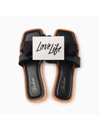 Тапочки женские с открытым носом LoveLife, размер 40-41, чёрные  (артикул 10500008)  большой выбор товаров оптом и в розницу по низким ценам с доставкой