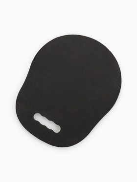 Зеркало с ручкой, 28×34 см, (d=22.5 см), чёрное