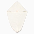 Чалма для сушки волос Этель, цв. молочный, 65*25 см, 100% п/э, 280 г/м2 - фото 31555380