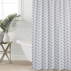 Штора для ванной «Этель. Ёлочка», 180×180 см, белая - Фото 1