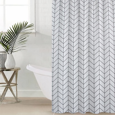 Штора для ванной «Этель. Ёлочка», 180×180 см, белая