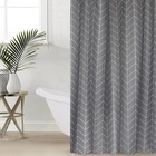 Штора для ванной «Этель. Ёлочка», 180×180 см, серая - Фото 1