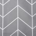 Штора для ванной «Этель. Ёлочка», 180×180 см, серая - Фото 2