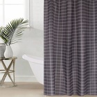 Штора для ванной «Этель. Клетка», 180×180 см, серая - Фото 1