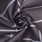 Штора для ванной «Этель. Клетка», 180×180 см, серая - Фото 3