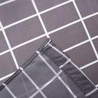 Штора для ванной «Этель. Клетка», 180×180 см, серая - Фото 5