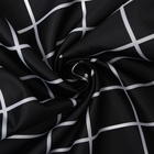 Штора для ванной «Этель. Клетка», 180×180 см, чёрная - Фото 3