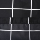 Штора для ванной «Этель. Клетка», 180×180 см, чёрная - Фото 4