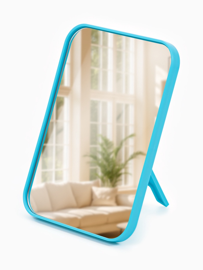 Зеркало настольное, прямоугольное, 11.5×15.5×1.2 см, МИКС - Фото 1