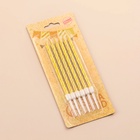 Свечи в торт «Металлик», 14 см, 12 шт., золотистые - фото 39601749