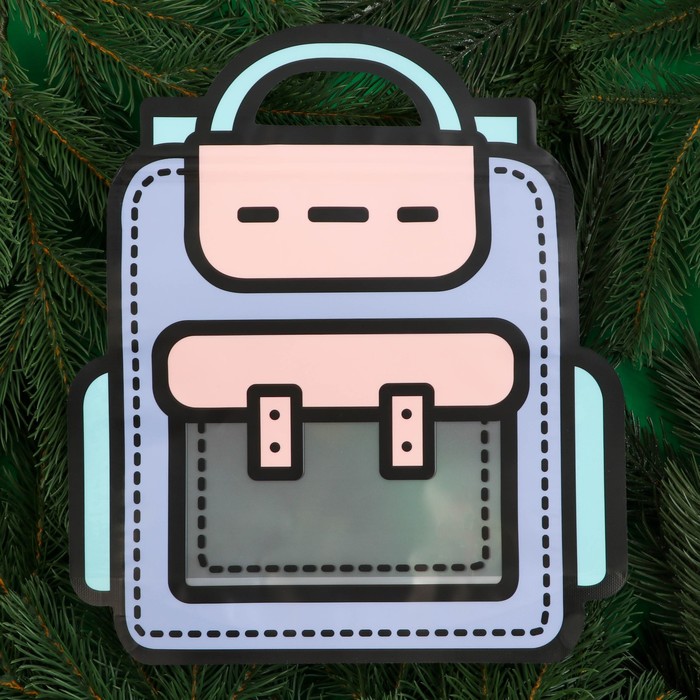 Пакет подарочный, «Портфель», с zip-lock застежкой, 24×28+8 см - Фото 1