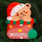 Пакет подарочный новогодний, фигурный «Мишка с колпаком», с zip - lock застежкой, 21×15.5 см - Фото 2