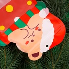 Пакет подарочный новогодний, фигурный «Мишка с колпаком», с zip - lock застежкой, 21×15.5 см - Фото 4