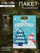 Пакет подарочный новогодний, «С новым годом!», с zip-lock застежкой, 20×30+4.5 см - Фото 1