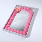 Зеркало настольное, декоративное, 29.5×19.5 см, (23.5×13.5 см), розовое - Фото 5