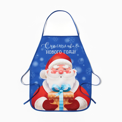 Фартук детский для творчества «Этель» «Дед Мороз», 49×39 см, 100% п/э