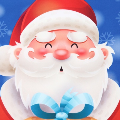 Фартук детский для творчества "Этель" "Дед Мороз", 49 х 39 см, 100% п/э