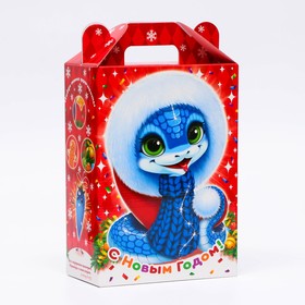 Подарочная коробка новогодняя «Василёк», для сладких подарков, 18.5×10×30.5 см