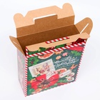 Подарочная коробка новогодняя Изумрудный Винтаж 17 х 7 х 25,5 см (5 шт) - фото 809279837