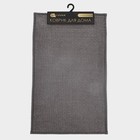 Коврик для ванной и туалета SAVANNA, полиэстер, 80×50 см, серый - Фото 5
