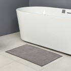 Коврик для ванной и туалета SAVANNA, полиэстер, 80×50 см, серый - Фото 4