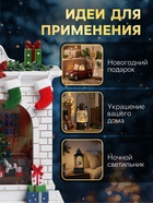 Светодиодная фигура «Чудесный камин», 26×10×18 см, музыка, от батареек ААх3, USB, свечение тёплое белое - Фото 4