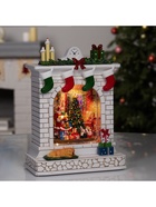 Светодиодная фигура «Чудесный камин», 26×10×18 см, музыка, от батареек ААх3, USB, свечение тёплое белое - Фото 5