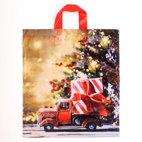 Пакет подарочный новогодний «Доставка чудес», полиэтиленовый с петлевой ручкой, 42?38 см (комплект 50 шт)