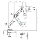 Кронштейн для мониторов Ultramounts UM708 серебристый 17"-32" макс.9кг крепление к столешни   102951 - Фото 2