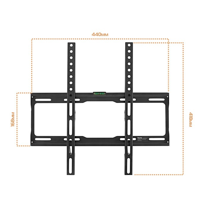 Кронштейн для телевизора Buro FX0S черный 22"-65" макс.35кг настенный фиксированный - фото 51628682