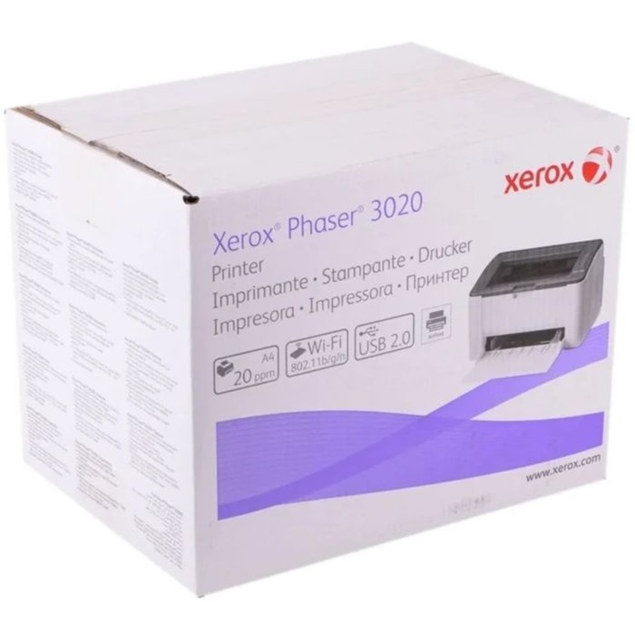 Принтер лазерный Xerox Phaser 3020v_bi A4 WiFi белый - фото 51629056