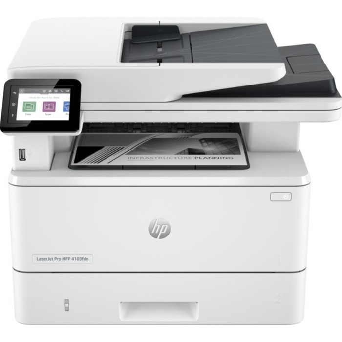 МФУ лазерный HP LaserJet Pro 4103dw (2Z627A) A4 Duplex Net WiFi белый - фото 51629068