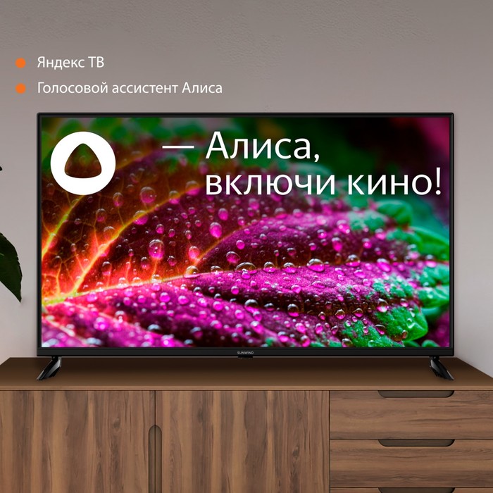 Телевизор LED SunWind 43" SUN-LED43XU400 Яндекс.ТВ черный 4K Ultra HD 60Hz DVB-T DVB-T2 DVB   106694 - фото 51629328